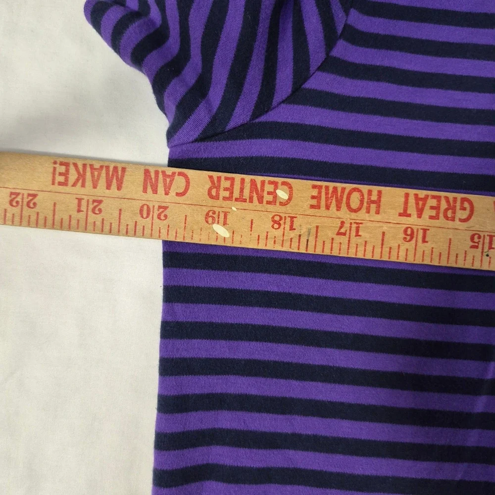 Polo Ralph Lauren Polo Shirt Mens Medium Purple Striped‎ Pima Soft Touch Pony